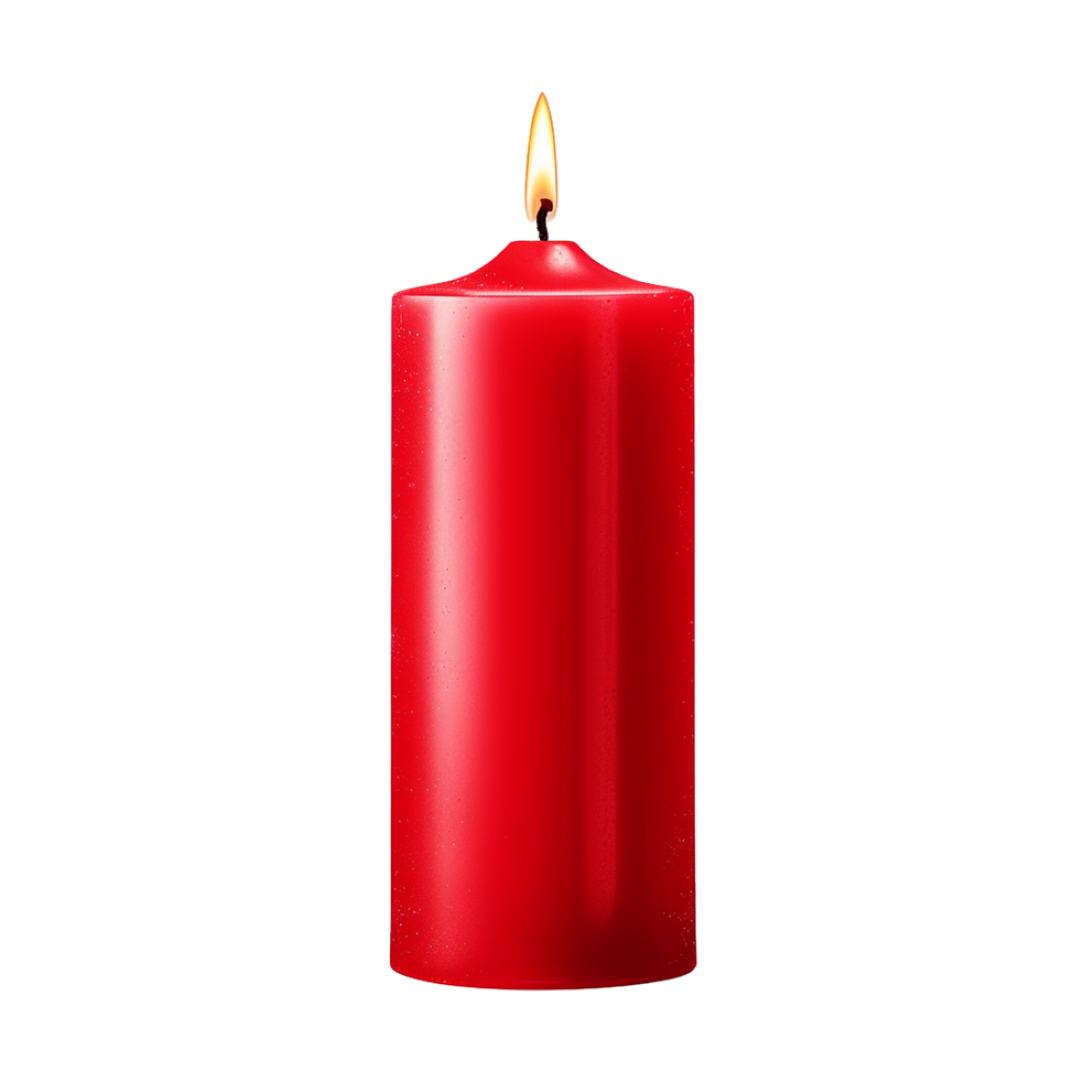 HOME LIGHT CANDLE RED W GOLD PRINT HL1832